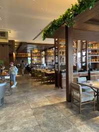 Eating in real Farmhouse break buffet cool env
