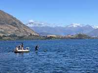 The tranquil lakeside of Wanaka Roy Bay.