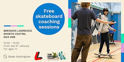 Free weekly skateboard coaching sessions for all ages 7+ | Brendon Lawrence Sports Centre