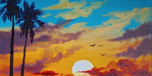 Tropical Sunset Acrylic Painting with Marco Aguilar | Red Brick Art