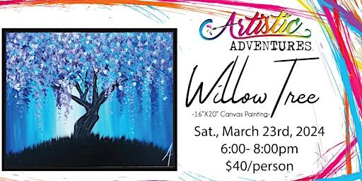 Willow Tree Canvas Painting | Prouty Pottery