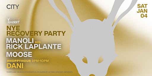 White Rabbit NYE Recovery Party: Manoli b2b Rick Laplante, Moose, Dani | City At Night