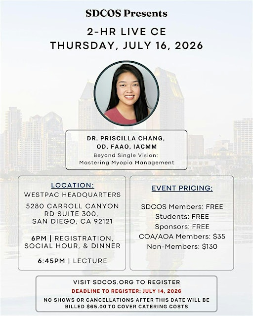 SDCOS 2-hour Live CE - July 16, 2026 | WestPac® Wealth Partners (San Diego)