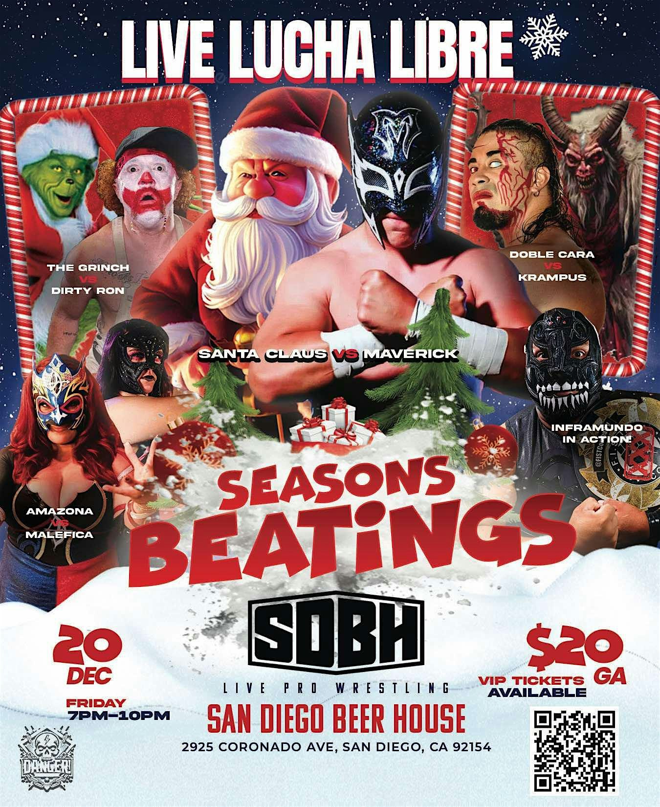 LIVE Lucha Libre/Pro Wrestling at San Diego Beer House 92154 | San Diego Beer House