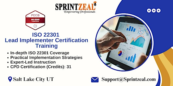 ISO 22301 Lead Implementer Certification Training | Regus - Salt Lake City - 222 Main