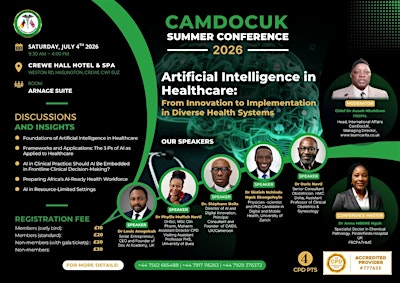 CamDocUK Summer Conference 2026: Artificial Intelligence in Healthcare | Crewe Hall Hotel & Spa