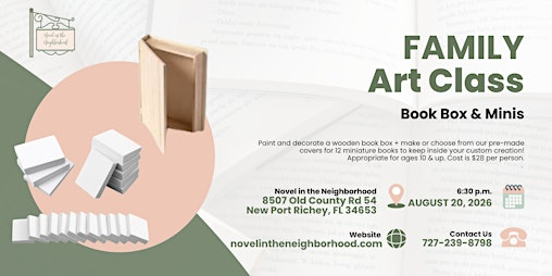 Family Art Class: Book Box & Minis | 8507 Old County Rd 54