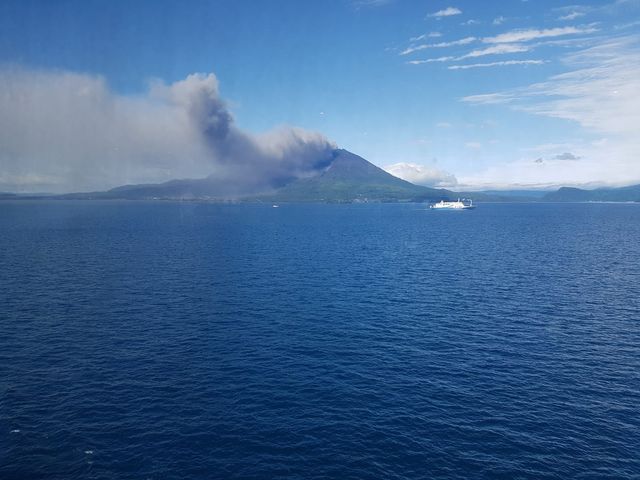 鹿兒島郵輪碼頭📸️📸️🤩｜火山🌋
