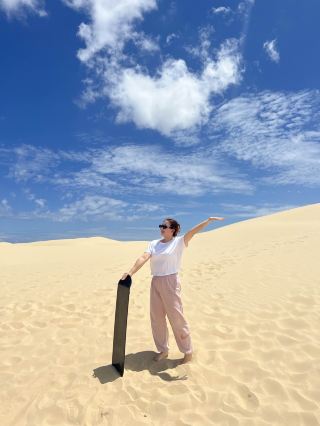 Sand sledding in Port Stephens, near Sydney!
