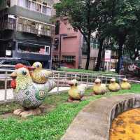 🐶🐰🐻🐤🐧可愛小動物的裝置藝術🎨台北捷運中山站線形公園 Zhongshan Linear Park