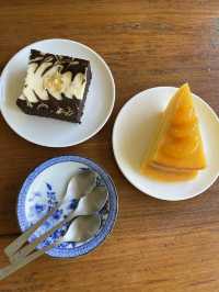 Afternoon tea in a thai style cafe