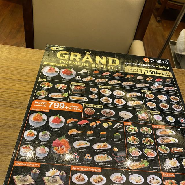 Zen Japanese buffet at Central Festival