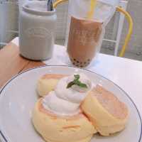 ふっわふわ♡奇跡のパンケーキ✨スフレパンケーキ