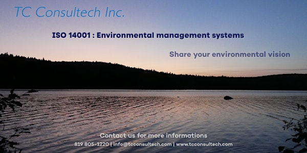 ISO 14001:2015 TC Consultech Inc training: Environmental Management System | 694 Rue Saint-Paul