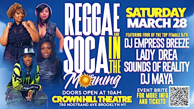 Reggae & soca in the morning | Crown Hill Theatre