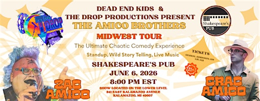 Ultimate Chaotic Comedy Experience, The Amico Brothers Live at Shakespeares | Shakespeare's Pub