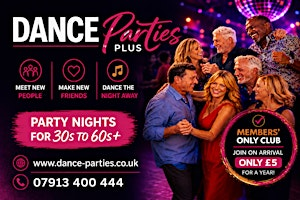 IVER, BUCKS/ BERKS. Over 30's-60's+ Party for Singles & Couples- FRI 14 AUG | Pinewood Hotel