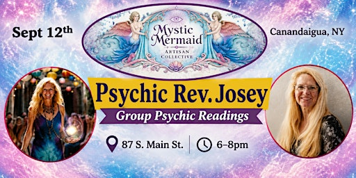 Group Psychic Readings  with Reverend Josie | Mystic Mermaid Artisan Collective