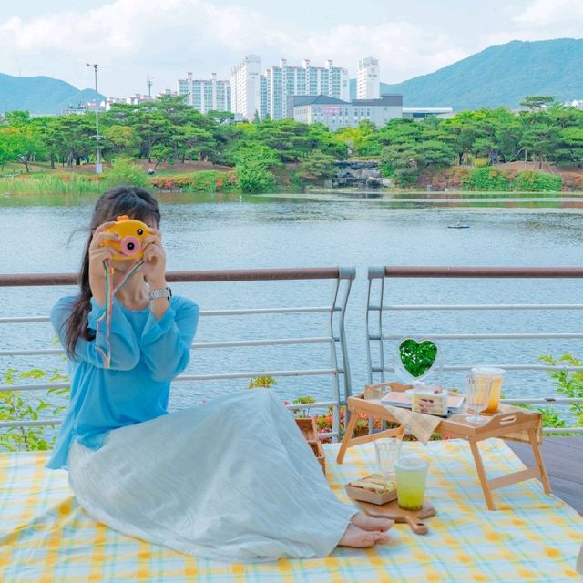 ⛲️넓은 호수위 여유로움을 느끼며 피크닉 할 수 있는 [김해, 연지공원]