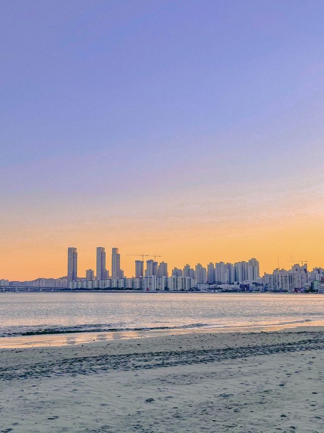 예쁜 노을을 볼 수 있는 광안리 겨울 바다💗