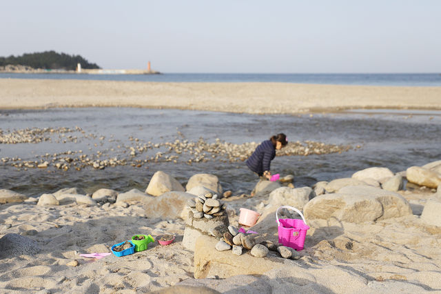 고성 문암해변 아이들과 놀기 좋았던곳