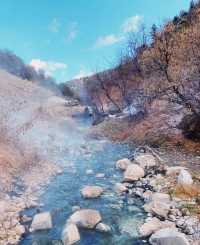 Soak in the ancient hot springs in the wilderness of Utah.