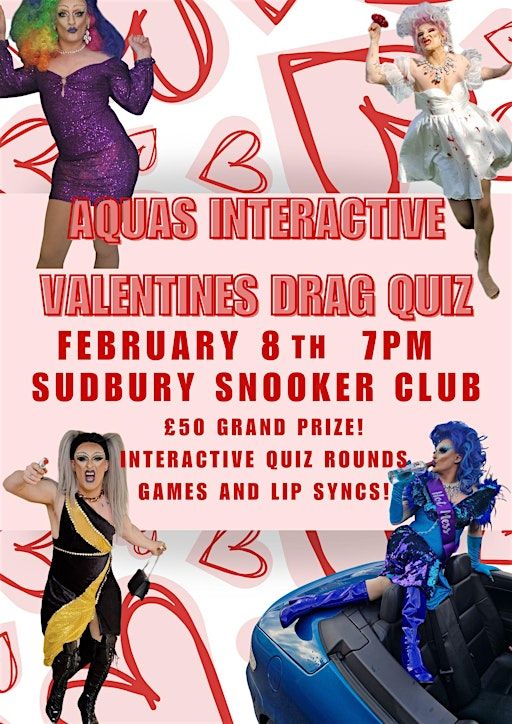 Aquas Interactive Valentines Drag Quiz | Sudbury Snooker Club and function room