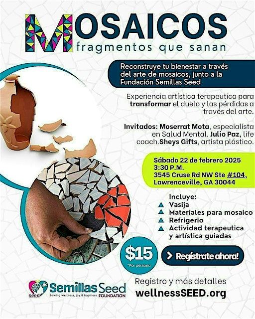 MOSAICOS: fragmentos que sanan, transformar duelo y pérdidas con arte | 3545 Cruse Rd NW ste #104