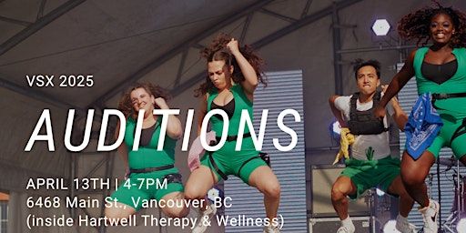 VSX 2025 Auditions | Hartwell Therapy & Wellness