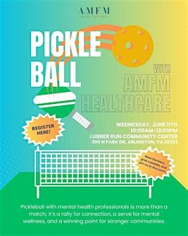 Pickleball with AMFM Healthcare | Lubber Run Community Center