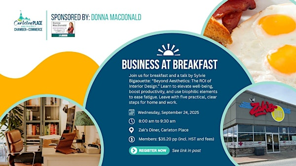 September Business at Breakfast | Zak's Diner Carleton Place