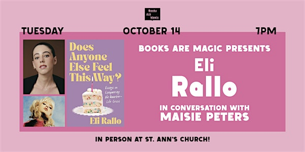 Offsite: Eli Rallo: Does Anyone Else Feel This Way? w/ Maisie Peters | St. Ann & the Holy Trinity Church