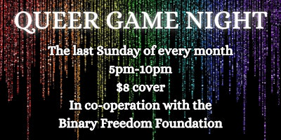 Queer Game Night | Boardwalk Cafe and Games