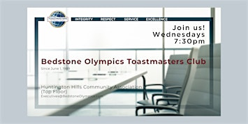Bedstone Olympics Toastmasters Club Meeting - Wednesday, June 24 | Huntington Hills Community Association