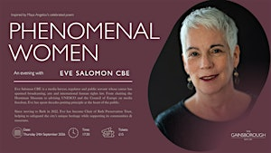 An Evening with Eve Salomon CBE | The Gainsborough Bath Spa