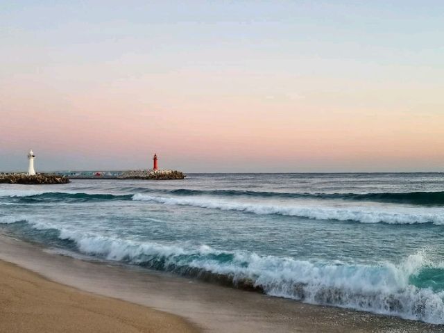 강릉 사천해수욕장에서 일출을 🌅