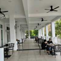 breakfast with perak river view..
