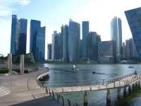 Jogging round Marina Boulevard