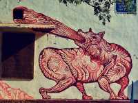 Beautiful Art District in Delhi, India 