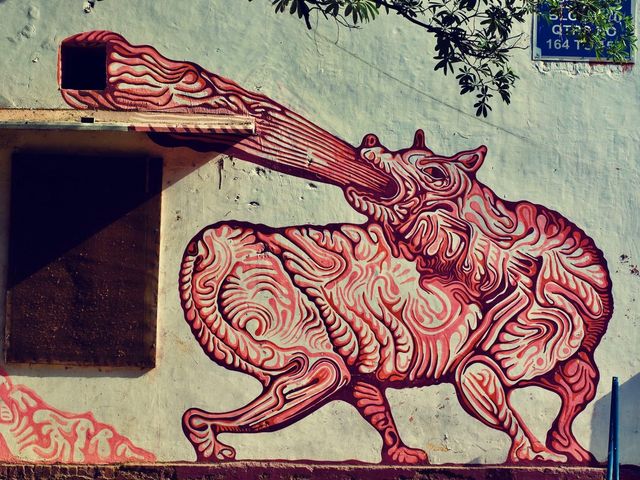 Beautiful Art District in Delhi, India 