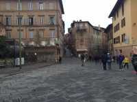 Walking in the Historic center of Siena 