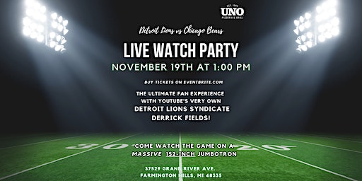 Detroit Lions vs Chicago Bears Live Watch Football Party | Delta Hotels by Marriott Detroit Novi
