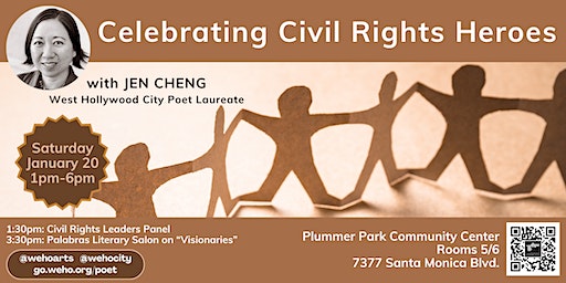 Celebrating Civil Rights Heroes with Poet Laureate Jen Cheng | Plummer Park Community Center