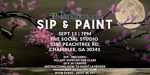 Lavender Moonlight Themed Sip & Paint | The Social Studio
