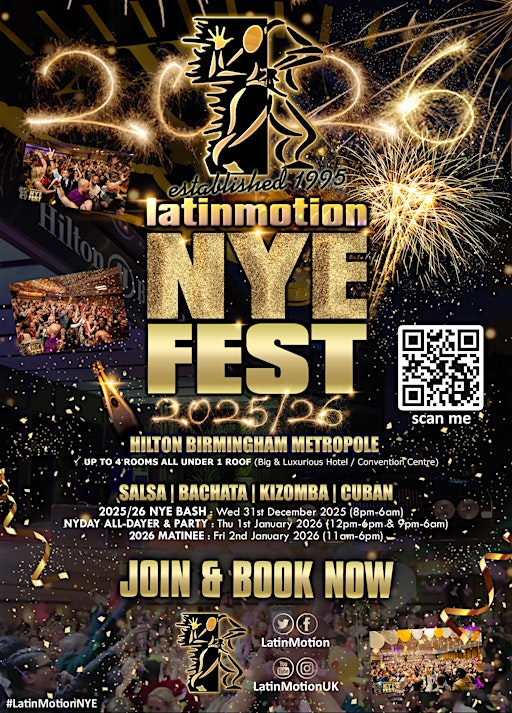 LatinMotion NYE FEST 2025/26 | Hilton Birmingham Metropole