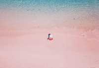 Pink sand beach, Moko Island.