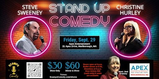 Comedy at Apex Marlborough: Steve Sweeney & Christine Hurley (Marlborough) | Apex Entertainment Marlborough
