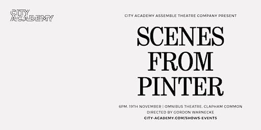 Assemble Theatre Company | Scenes from Pinter | Omnibus Theatre