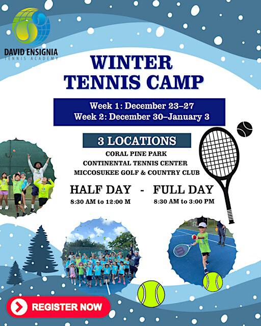 David Ensignia Winter Tennis Camp, Miccosukee Golf & Country Club | Miccosukee Golf & Country Club