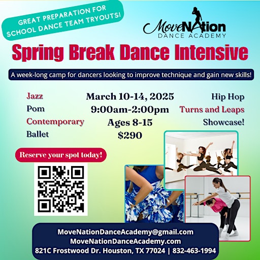 Spring Break Dance Intensive Camp | MoveNation Dance Academy